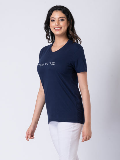 Khoaai Navy Blue Unisex Graphic Tee