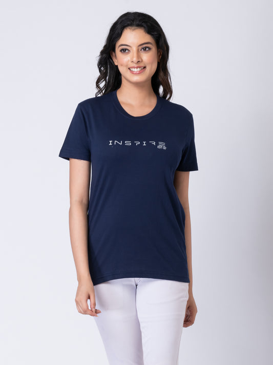 Khoaai Navy Blue Unisex Graphic Tee