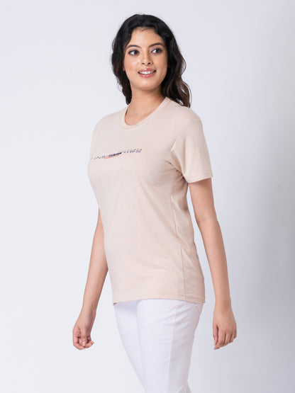 Khoaai Cream Beige Unisex Graphic Tee