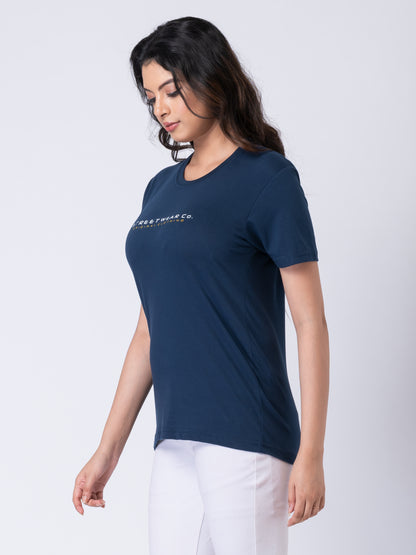 Khoaai Navy Blue Unisex Tee