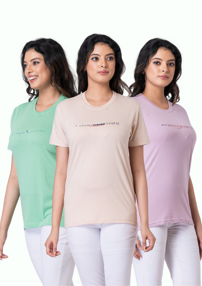 Pastel Bliss Unisex T-Shirt Pack Of 3