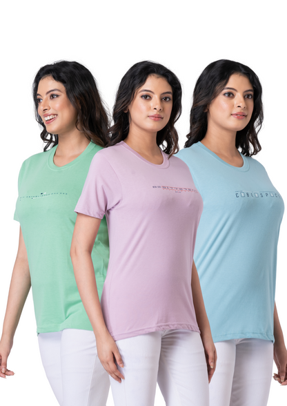 Khoaai Pack of 3 comfy T-shirts