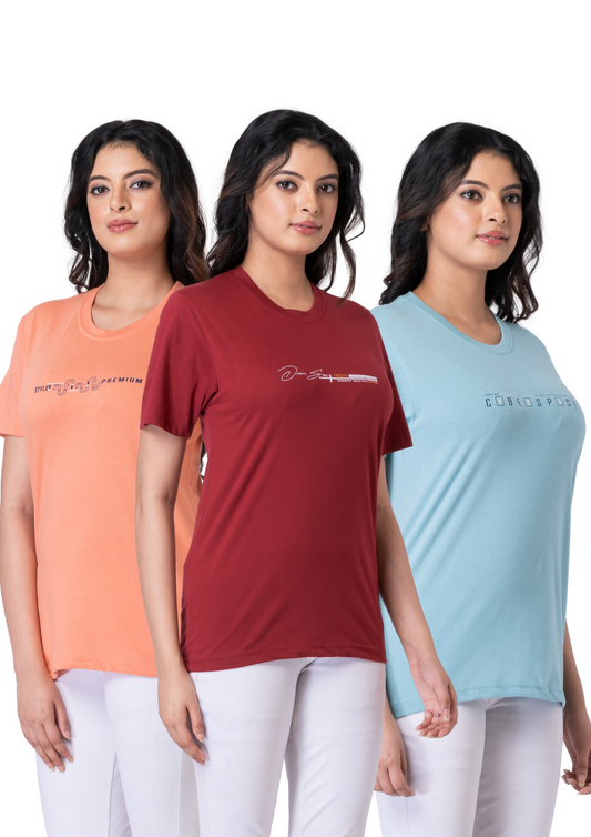 Khoaai Pack of 3 comfy T-shirts