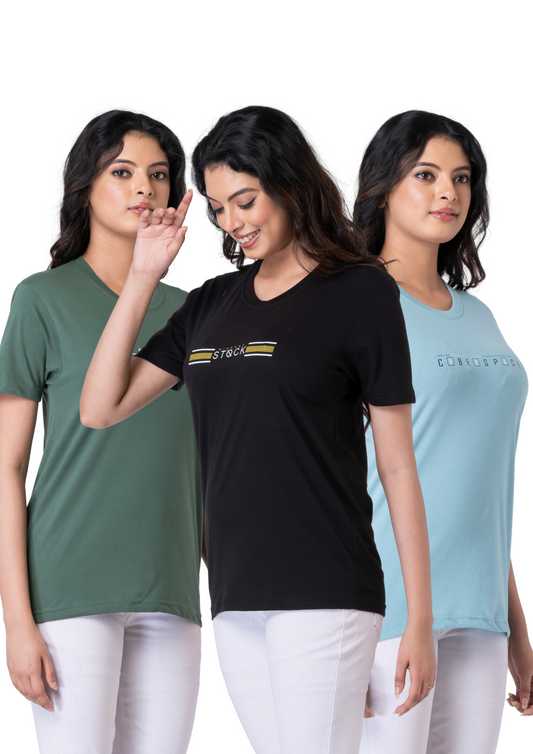 Khoaai Pack of 3 comfy T-shirts