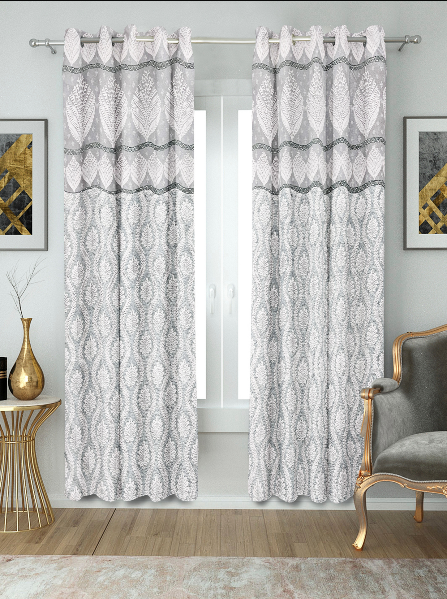 Stylish Room Darkening Curtains for Door and Window -(Amber).