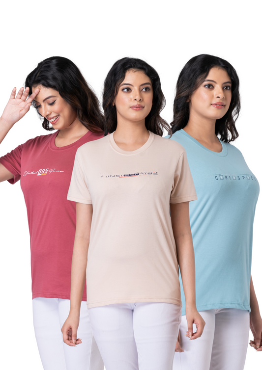 Khoaai Pack of 3 comfy T-shirts