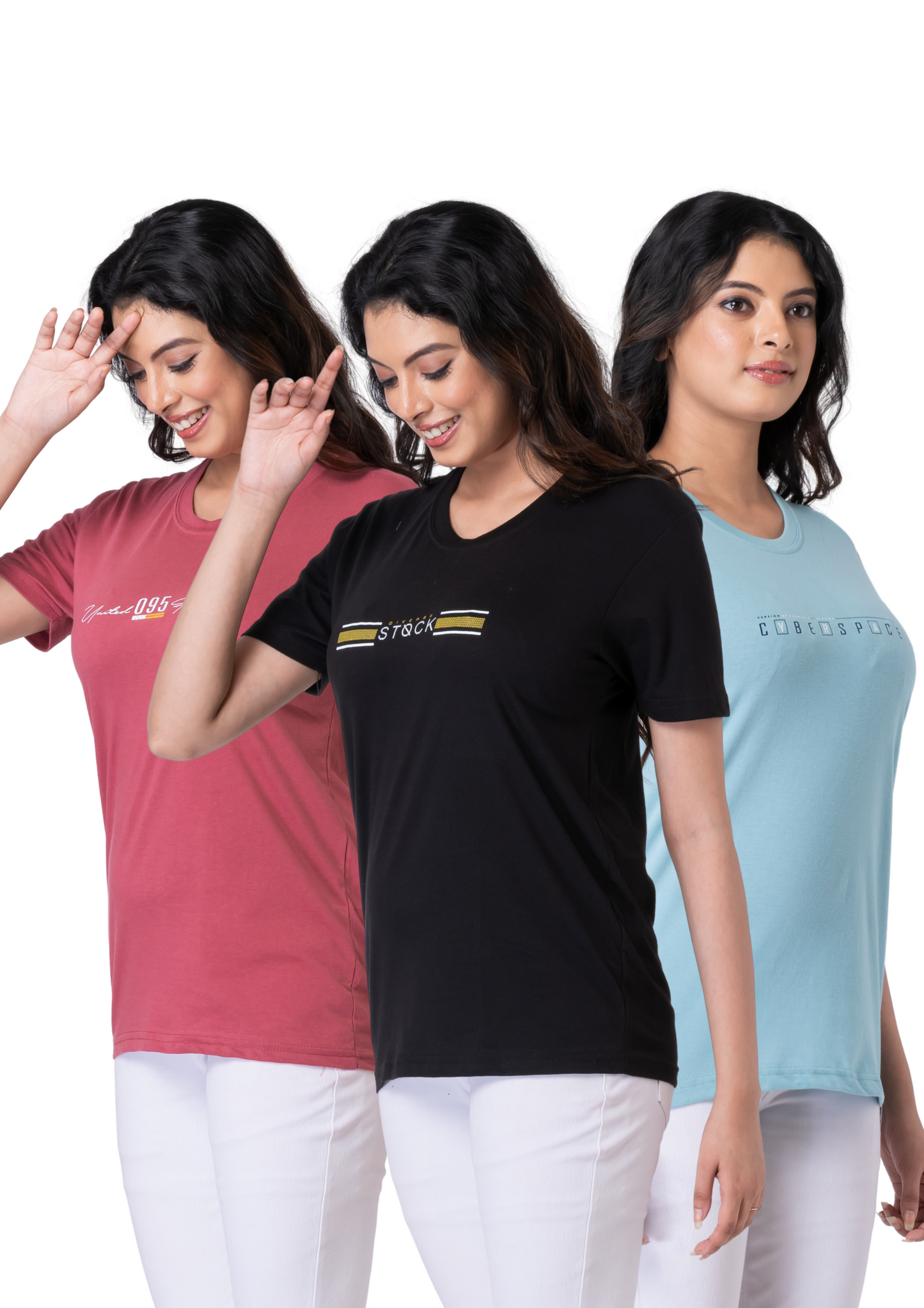 Khoaai Pack of 3 comfy T-shirts