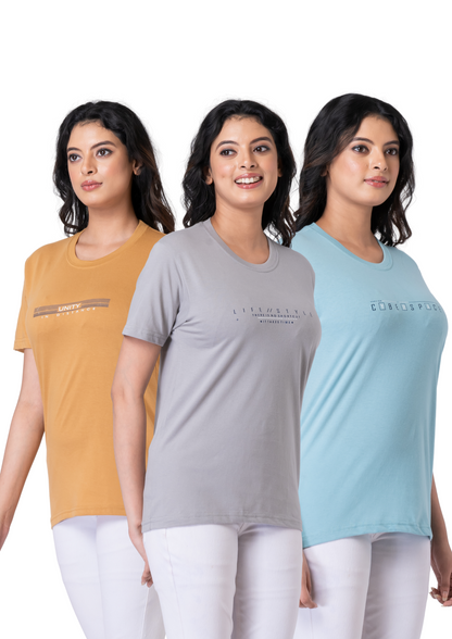 Khoaai Pack of 3 comfy T-shirts