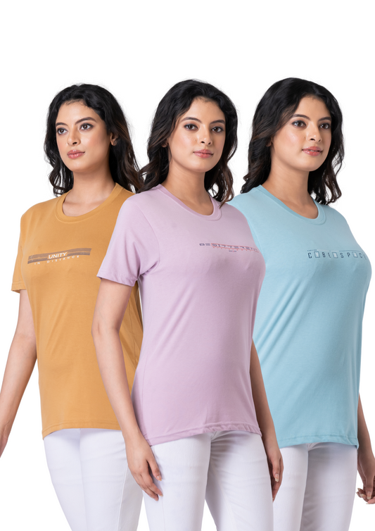 Khoaai Pack of 3 comfy T-shirts