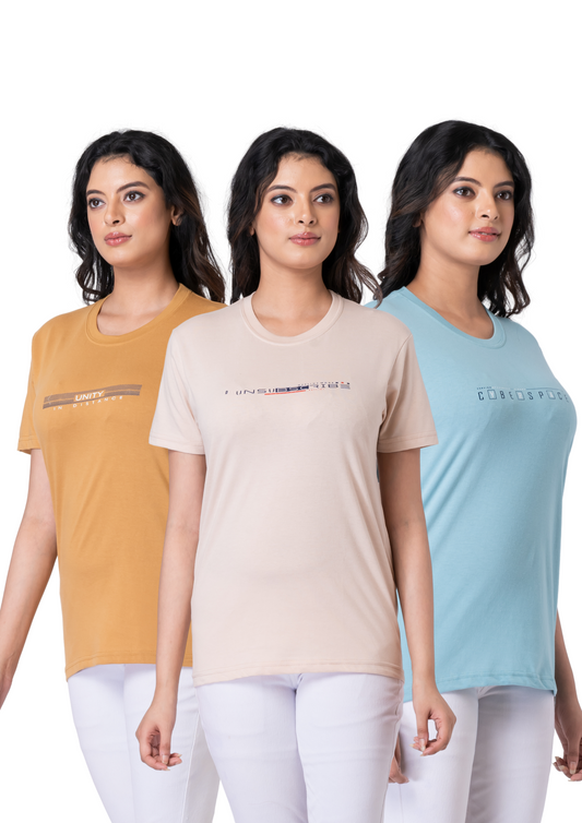 Khoaai Pack of 3 comfy T-shirts