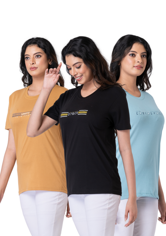 Khoaai Pack of 3 comfy T-shirts