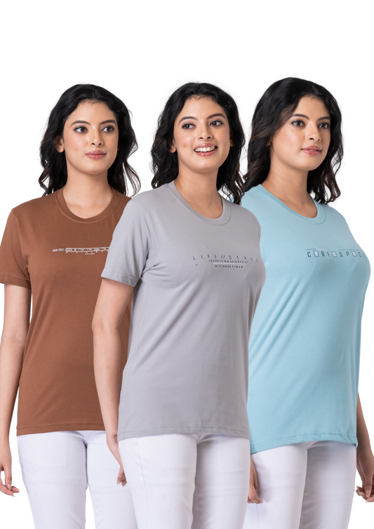 Khoaai Pack of 3 comfy T-shirts