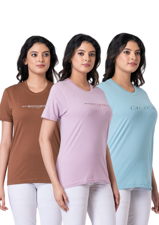 Khoaai Pack of 3 comfy T-shirts