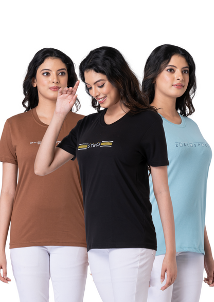 Khoaai Pack of 3 comfy T-shirts