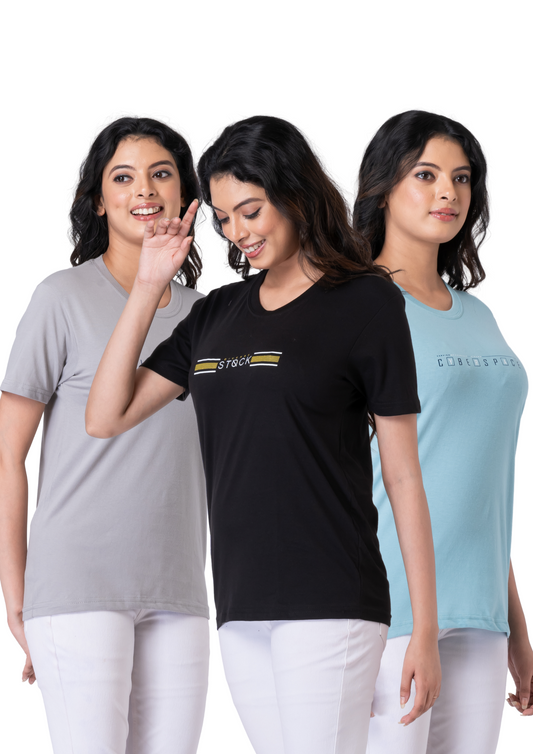 Khoaai Pack of 3 comfy T-shirts