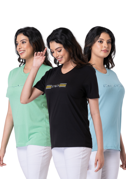 Khoaai Pack of 3 comfy T-shirts