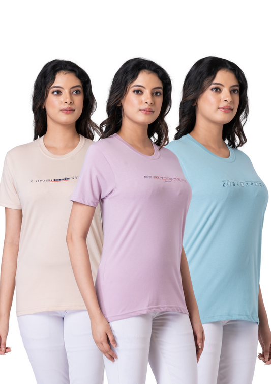 Khoaai Pack of 3 comfy T-shirts