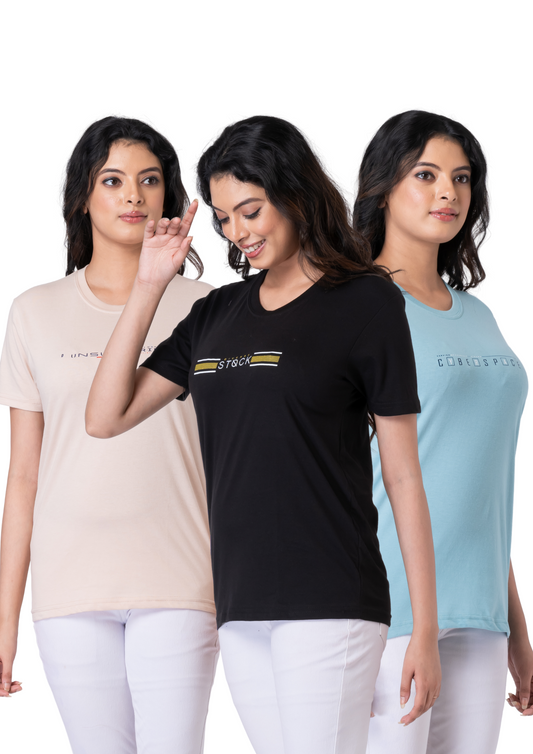 Khoaai Pack of 3 comfy T-shirts