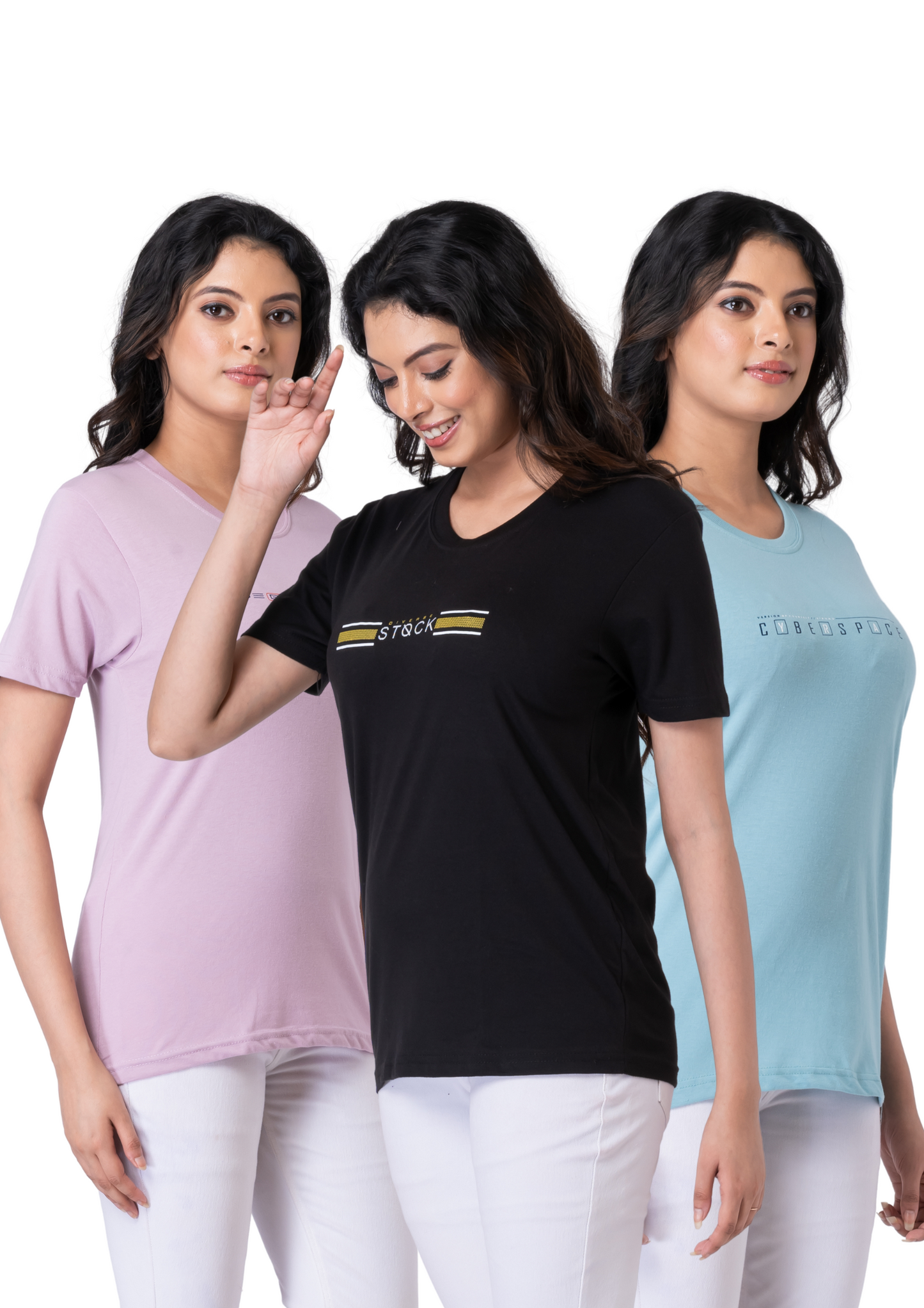 Khoaai Pack of 3 comfy T-shirts