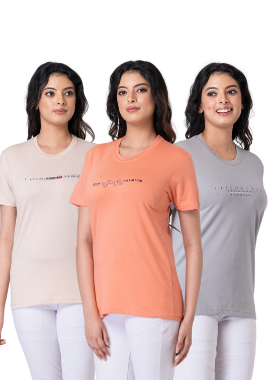 Khoaai Pack of 3 comfy T-shirts