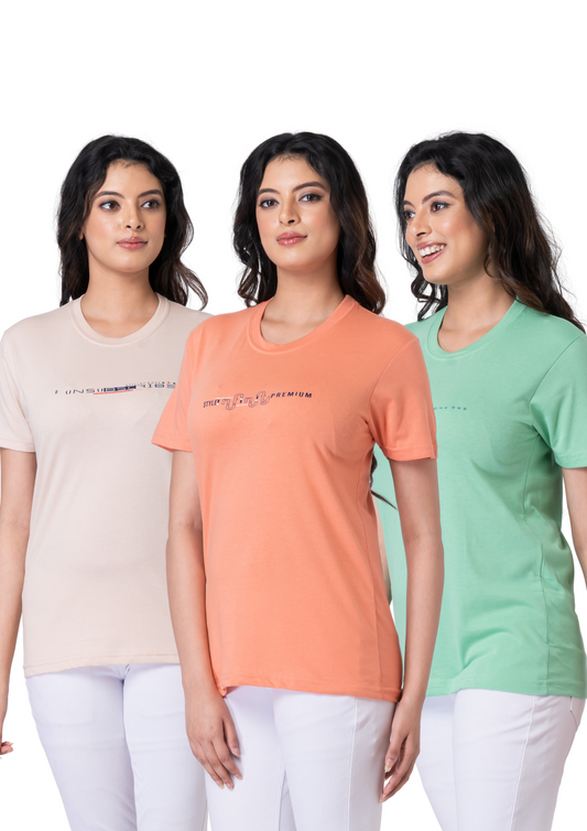 Khoaai Pack of 3 comfy T-shirts