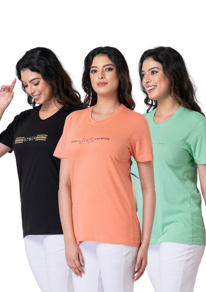 Khoaai Pack of 3 comfy T-shirts