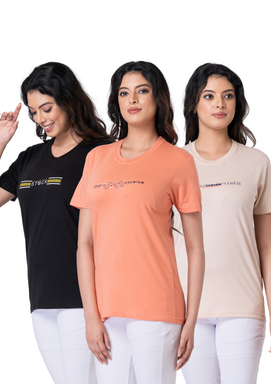 Khoaai Pack of 3 comfy T-shirts