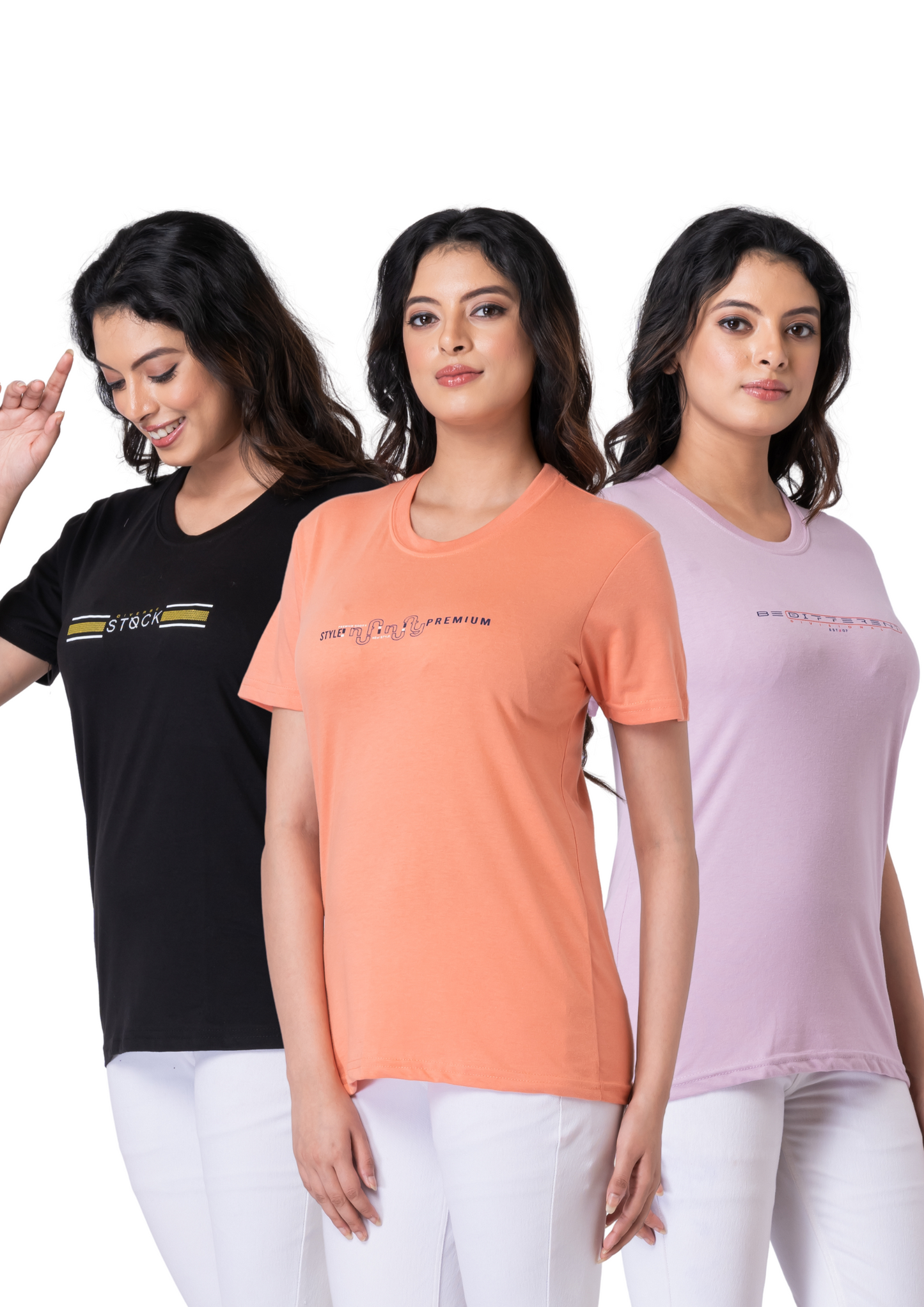 Khoaai Pack of 3 comfy T-shirts