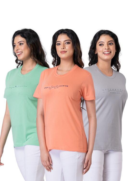 Khoaai Pack of 3 comfy T-shirts