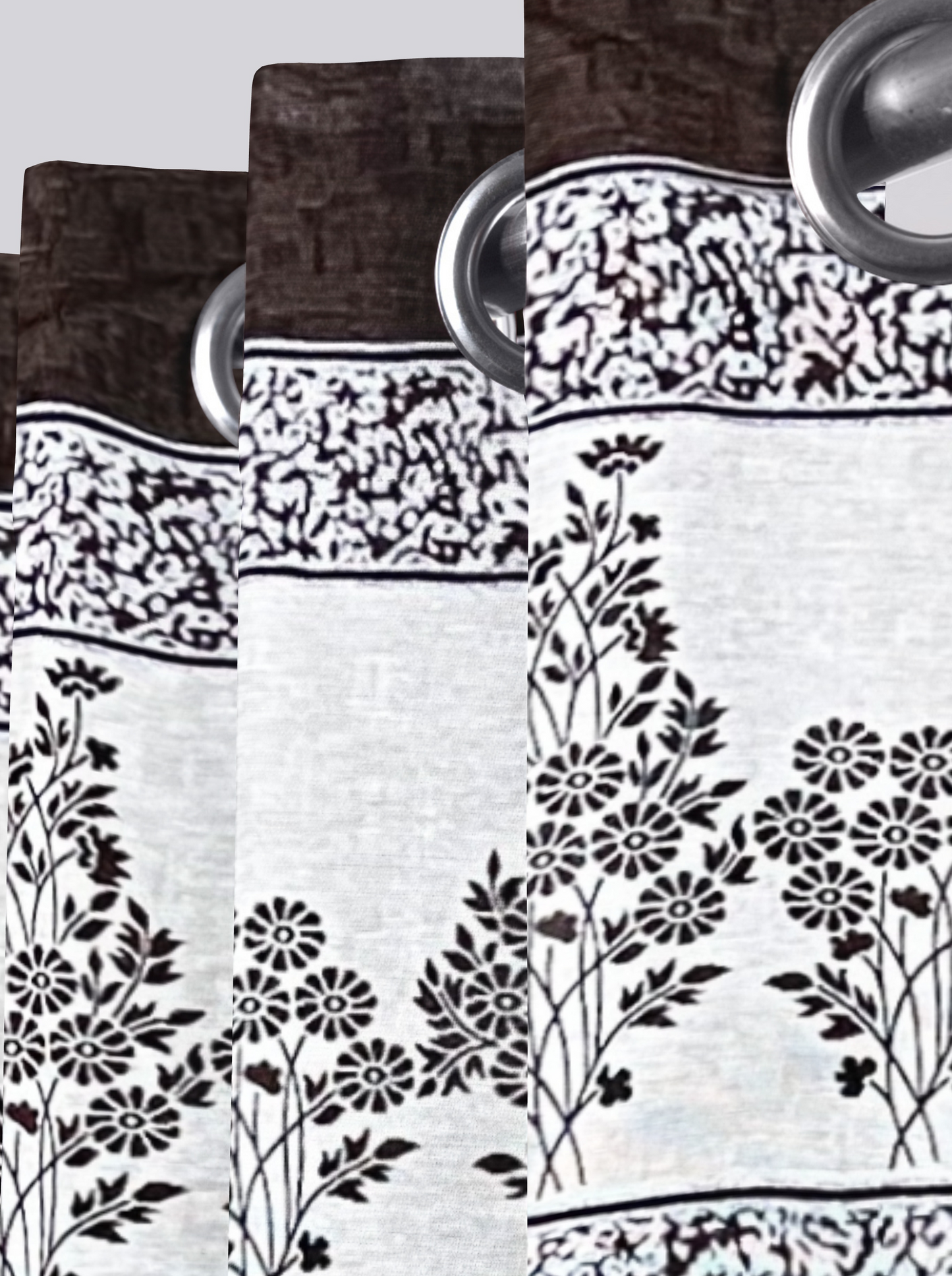 Floral Print Blackout window Curtains (Simran).