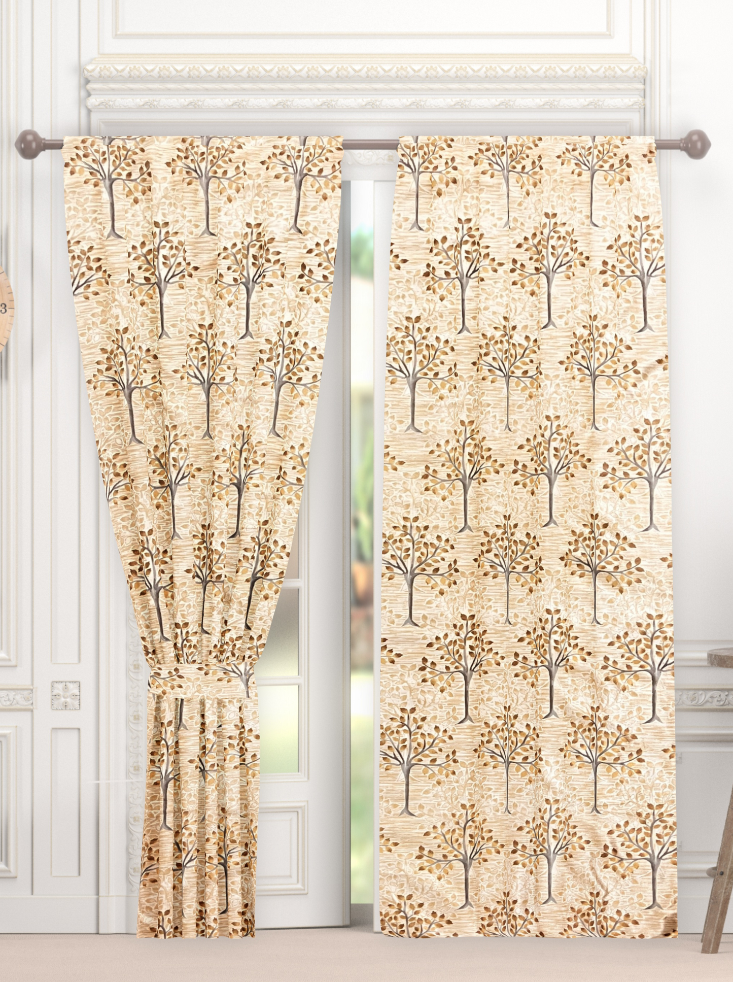 Semi-Sheer Window and Door Curtains (tree).