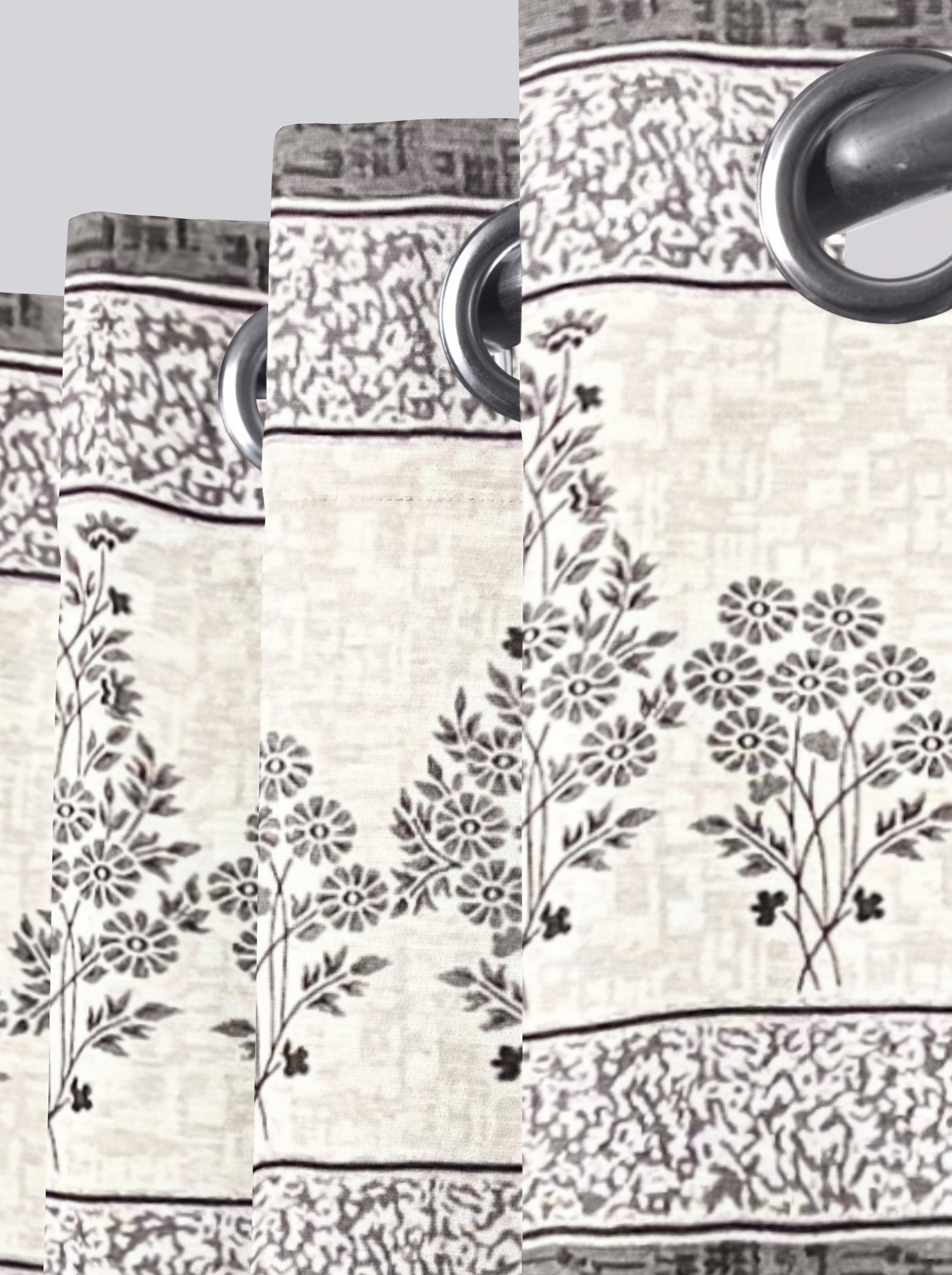 Floral Print Blackout window Curtains (Simran).