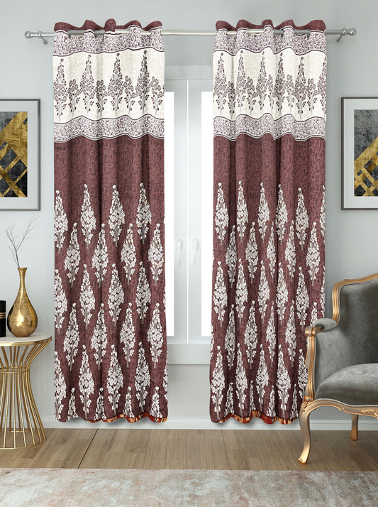 Floral Print Blackout window Curtains (Simran).