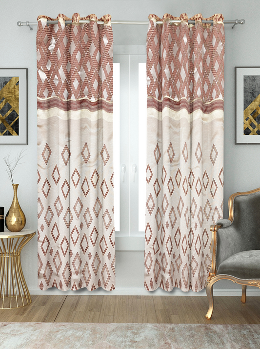 Geometric Room Darkening window Curtains (Seema).