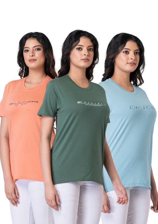 Khoaai Pack of 3 comfy T-shirts