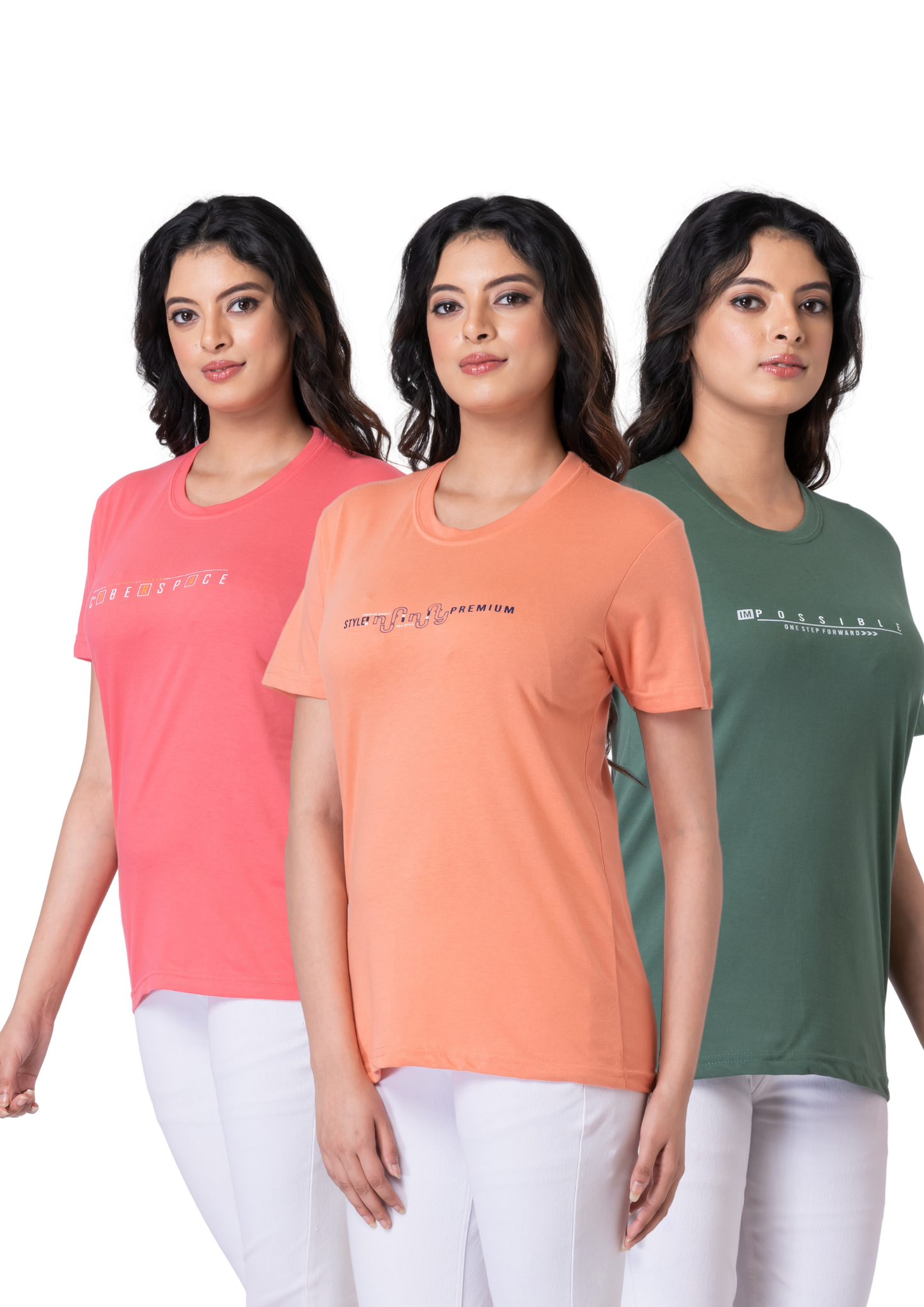 Khoaai Pack of 3 comfy T-shirts