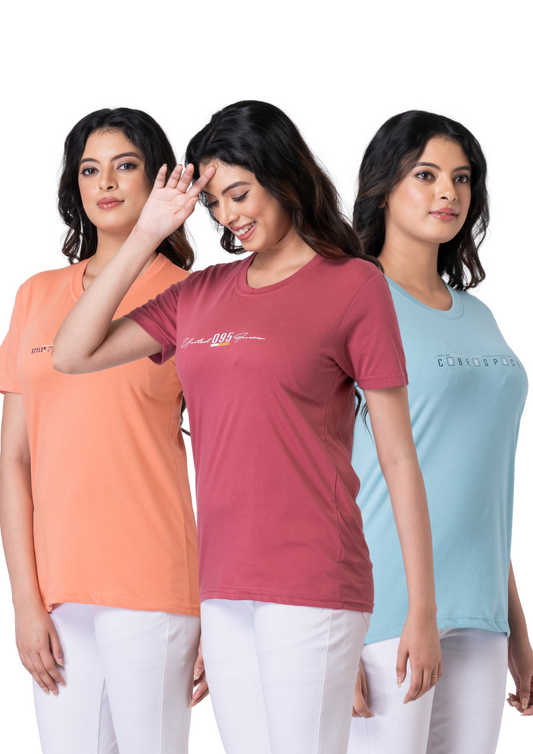 Khoaai Pack of 3 comfy T-shirts