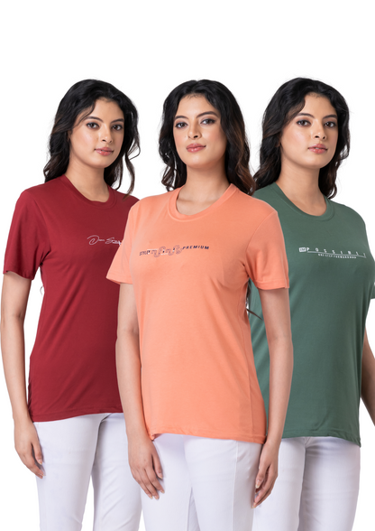 Khoaai Pack of 3 comfy T-shirts