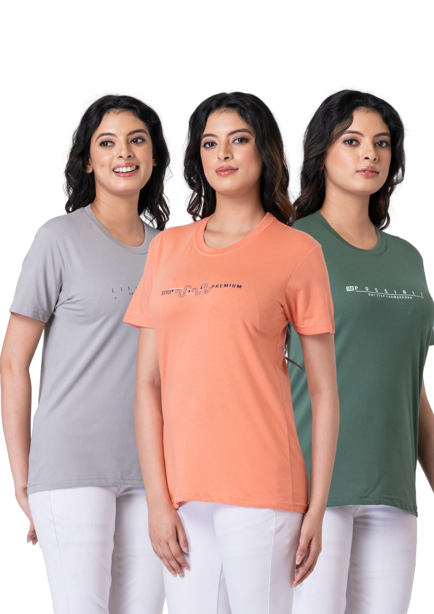 Khoaai Pack of 3 comfy T-shirts