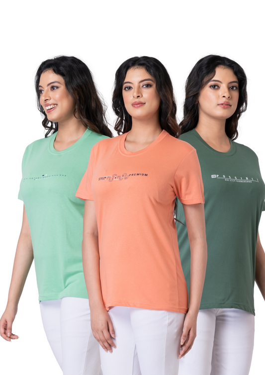 Khoaai Pack of 3 comfy T-shirts