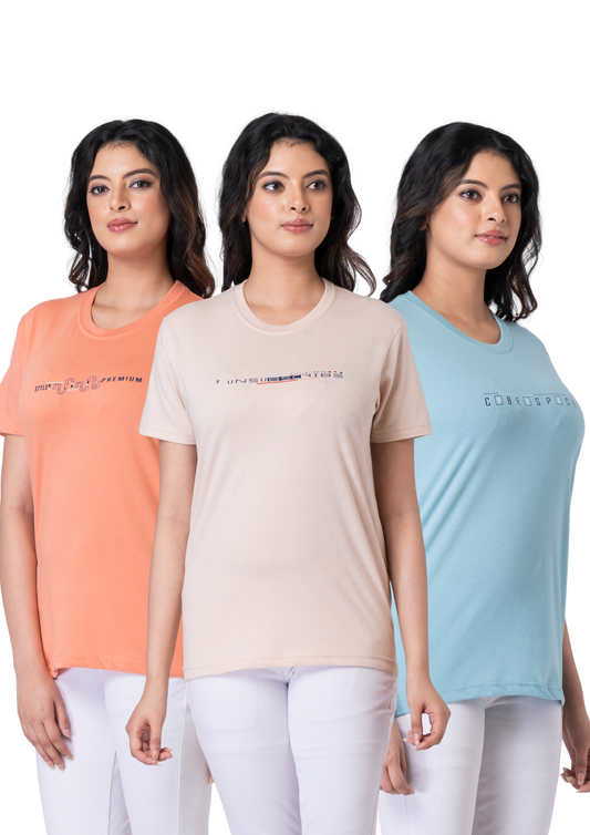 Khoaai Pack of 3 comfy T-shirts