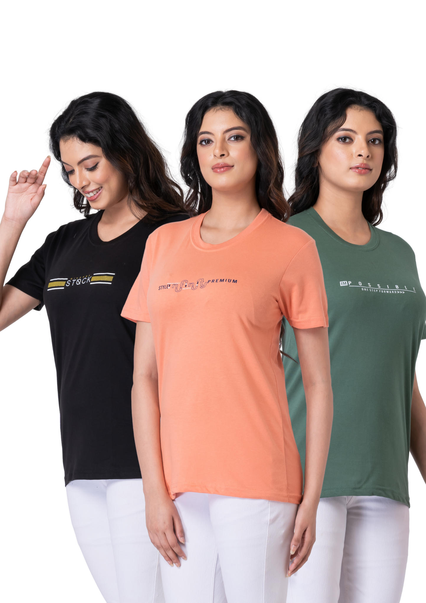 Khoaai Pack of 3 comfy T-shirts