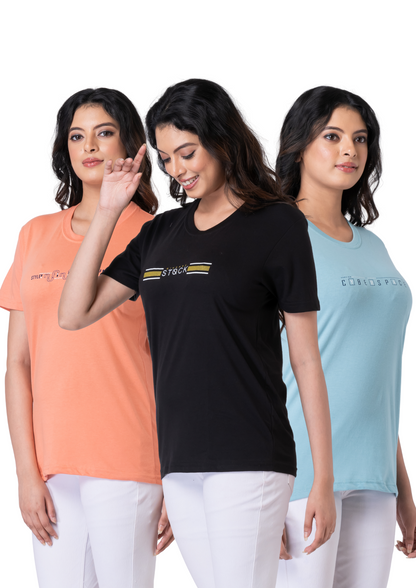 Khoaai Pack of 3 comfy T-shirts