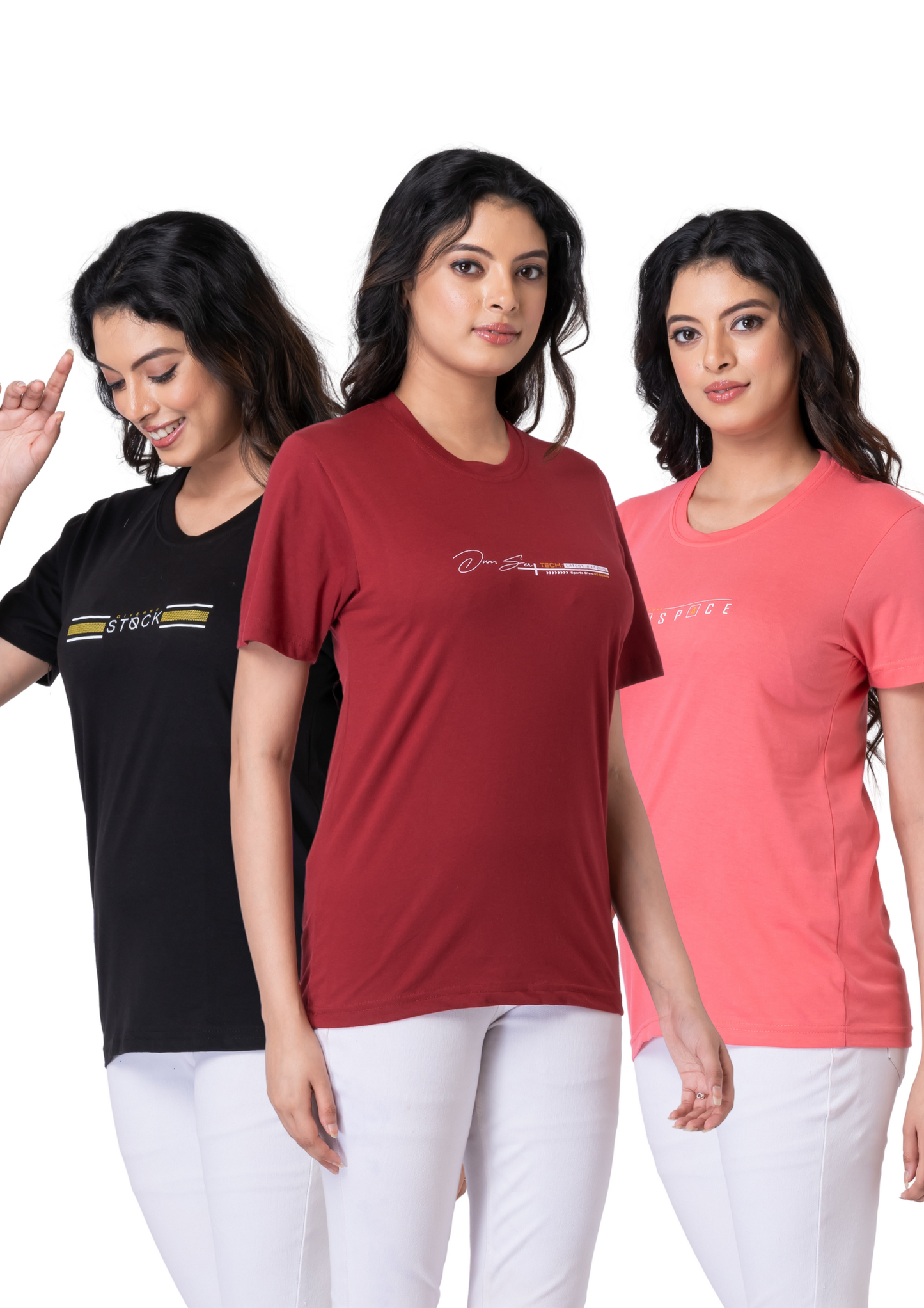 Khoaai Pack of 3 comfy T-shirts