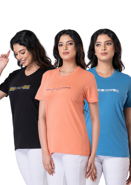 Khoaai Pack of 3 comfy T-shirts