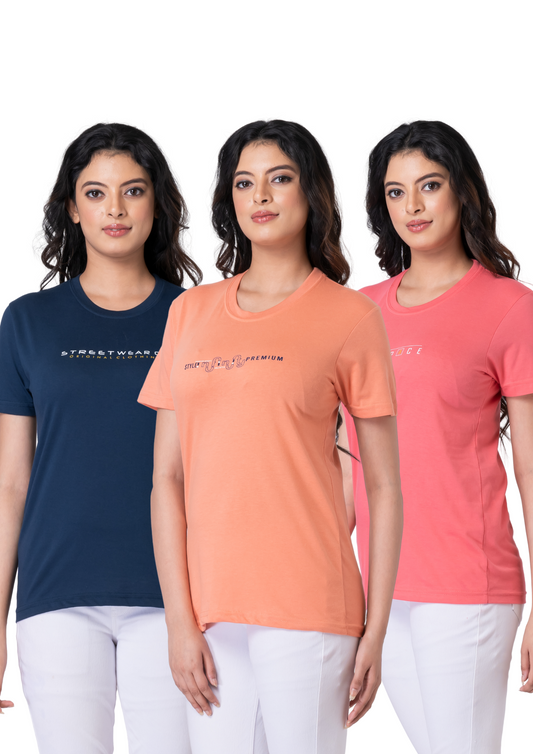 Khoaai Pack of 3 comfy T-shirts