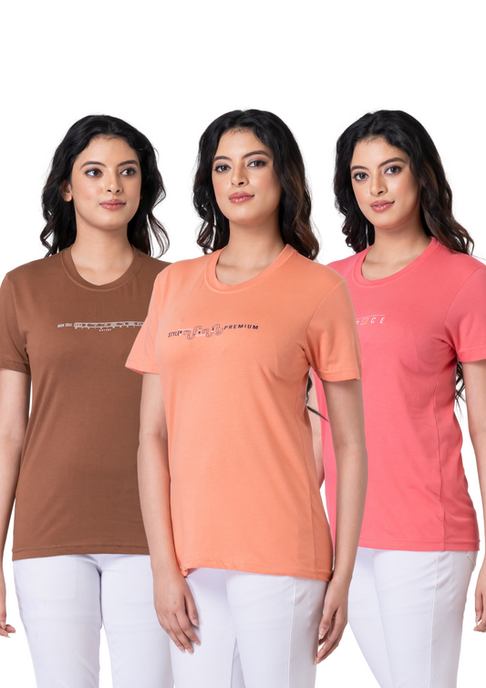 Khoaai Pack of 3 comfy T-shirts