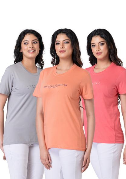 Khoaai Pack of 3 comfy T-shirts