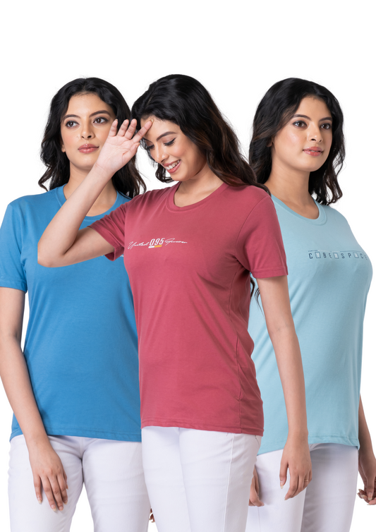 Khoaai Pack of 3 comfy T-shirts