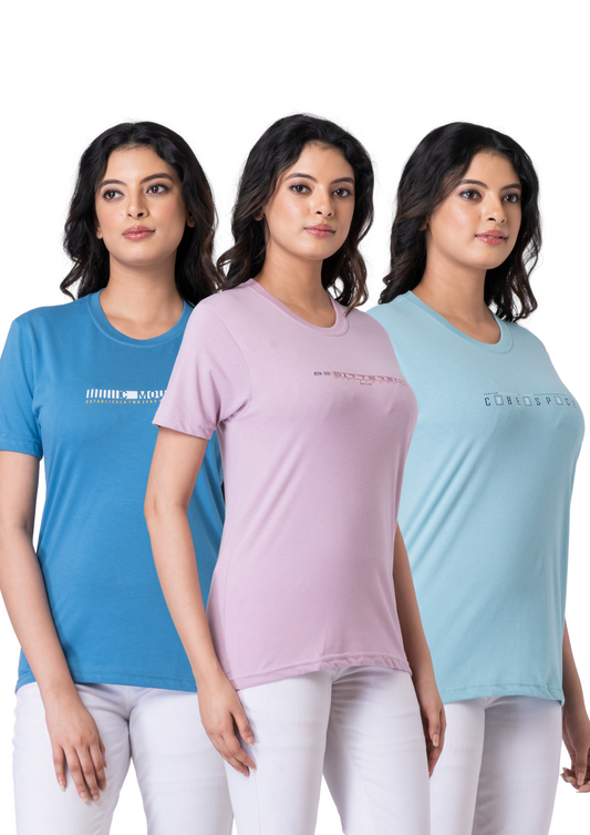 Khoaai Pack of 3 comfy T-shirts